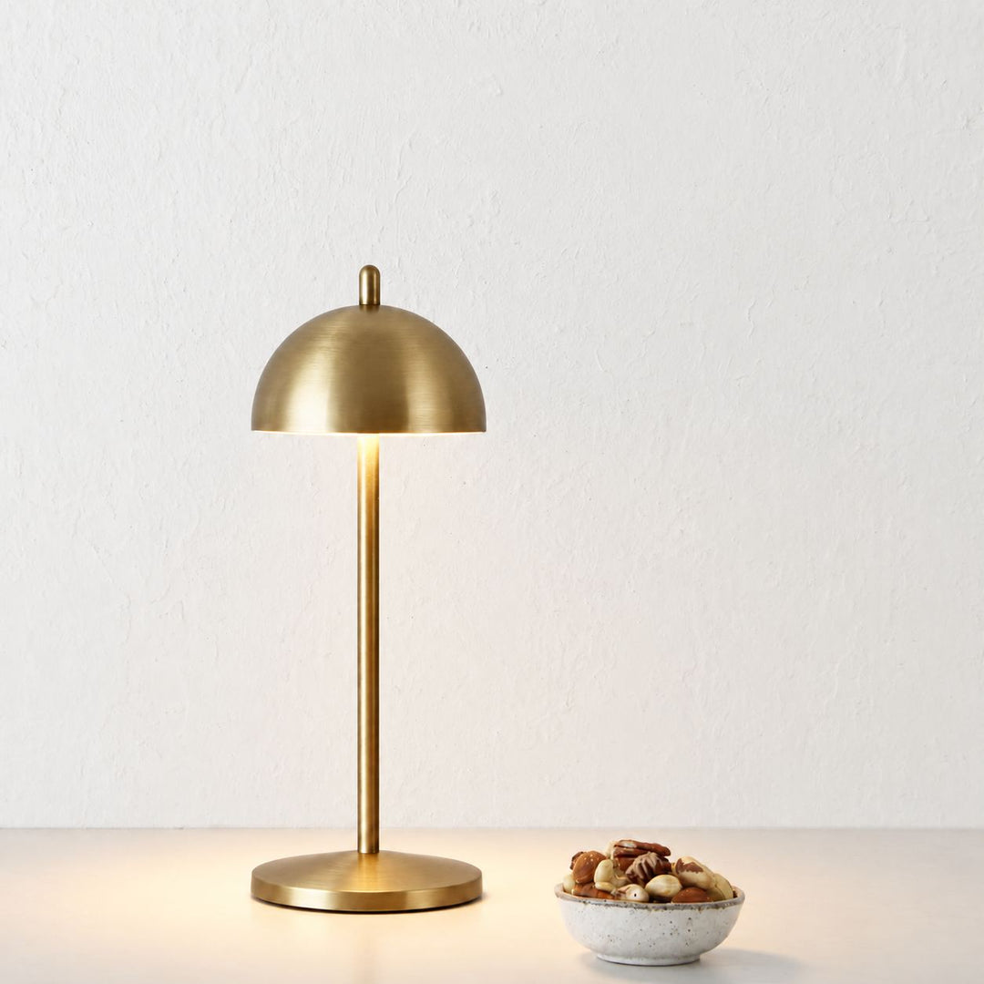 FONTAINES RECHARGEABLE INDOOR/OUTDOOR LED LANTERN  |  ANTIQUE BRASS