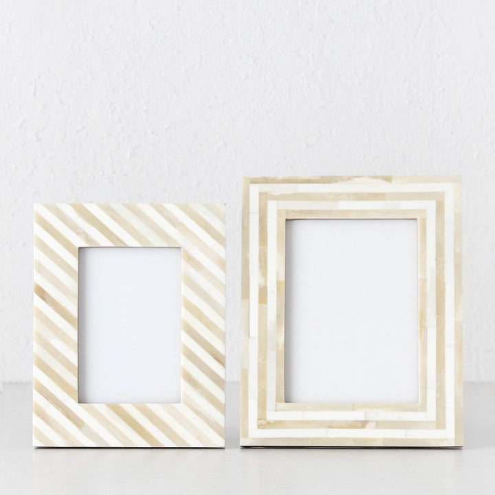 FORRADA BONE PHOTO FRAME BUNDLE X2  |  4X6 + 5x7  |  NATURAL