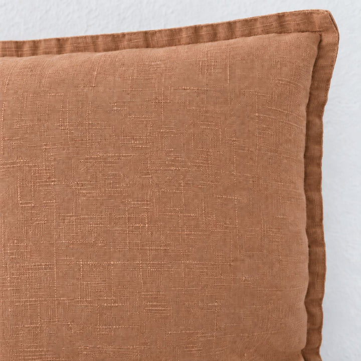 FRENCH LINEN CUSHION  |  FIRED EARTH RUST  |  40X60 | 50X50 | 60X60