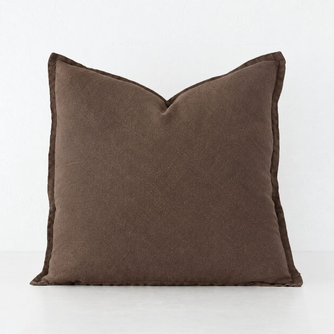 FRENCH LINEN CUSHION  |  OAKWOOD BROWN  |  40X60 | 50X50 | 60X60