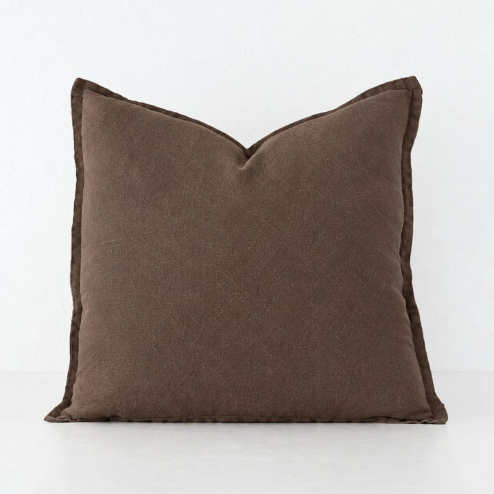 FRENCH LINEN CUSHION  |  OAKWOOD BROWN  |  40X60 | 50X50 | 60X60