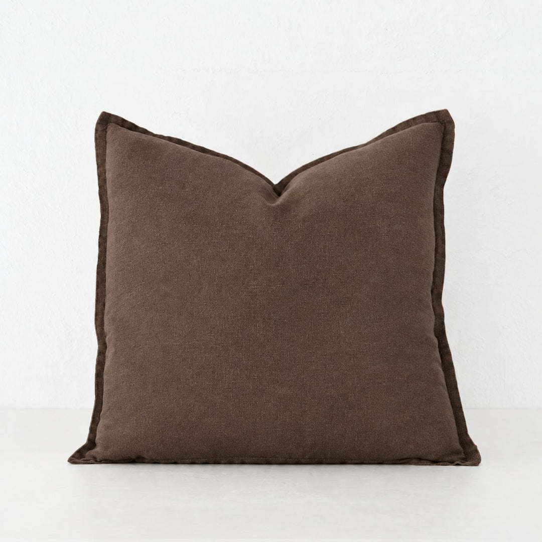 FRENCH LINEN CUSHION  |  OAKWOOD BROWN  |  40X60 | 50X50 | 60X60