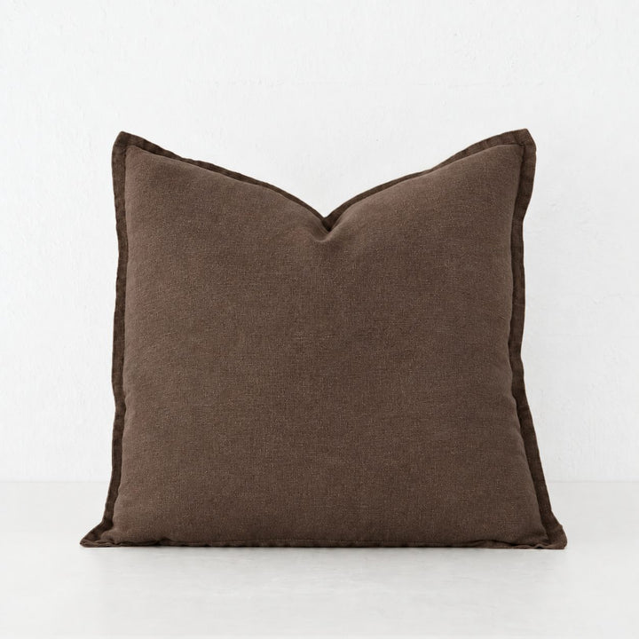 FRENCH LINEN CUSHION  |  OAKWOOD BROWN  |  40X60 | 50X50 | 60X60