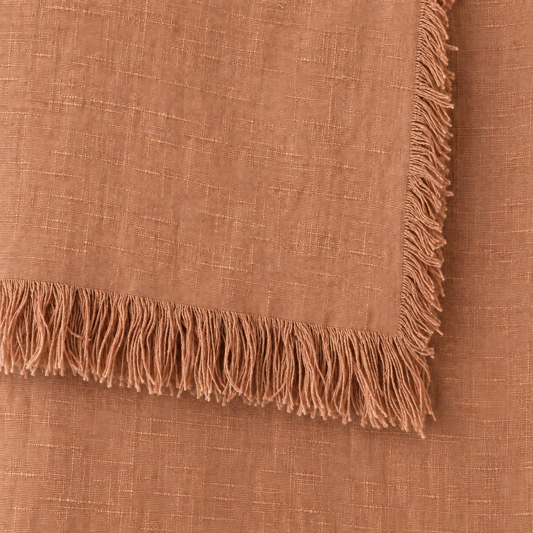 FRENCH LINEN THROW  |  180X140CM  |  FIRED EARTH RUST