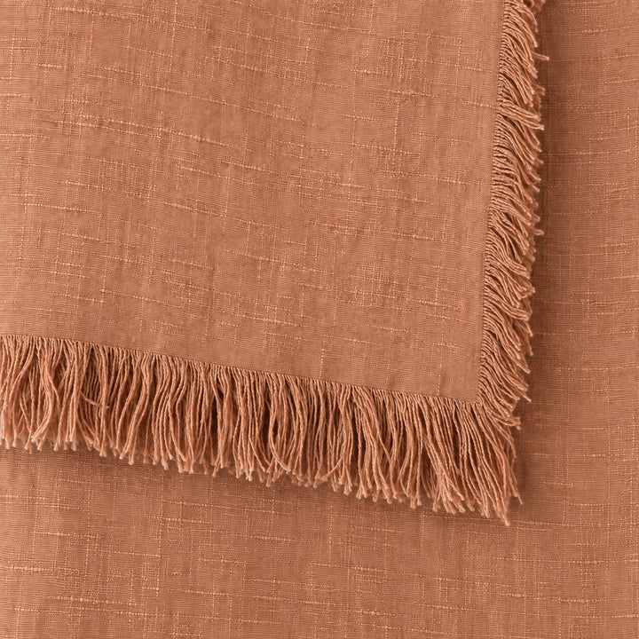 FRENCH LINEN THROW  |  180X140CM  |  FIRED EARTH RUST