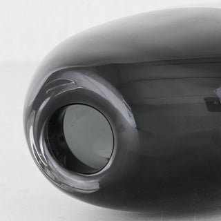 LIVING BY DESIGN EXCLUSIVE  |  HANS HAND BLOWN VASE  |  CHARCOAL + CLEAR GLASS