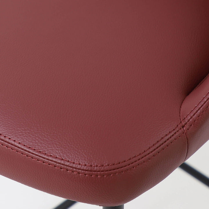 HAWLEY BAR CHAIR  |  BURNISHED CURRANT VEGAN LEATHER