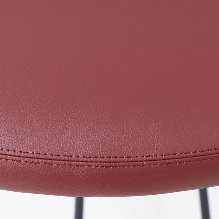 HAWLEY BAR CHAIR  |  BURNISHED CURRANT VEGAN LEATHER