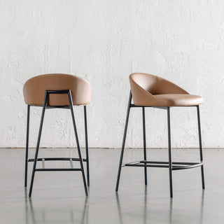 HAWLEY BAR CHAIR  |  CANYON TAN VEGAN LEATHER