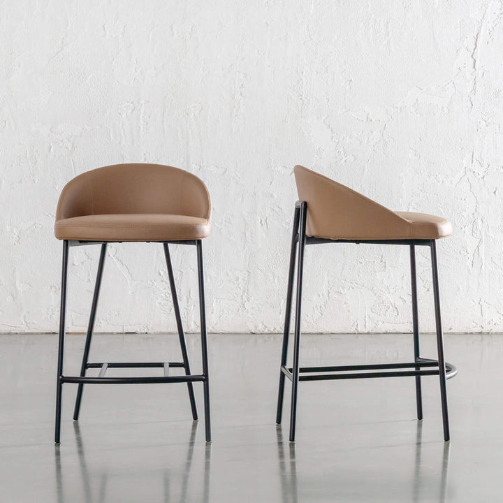 HAWLEY BAR CHAIR  |  CANYON TAN VEGAN LEATHER