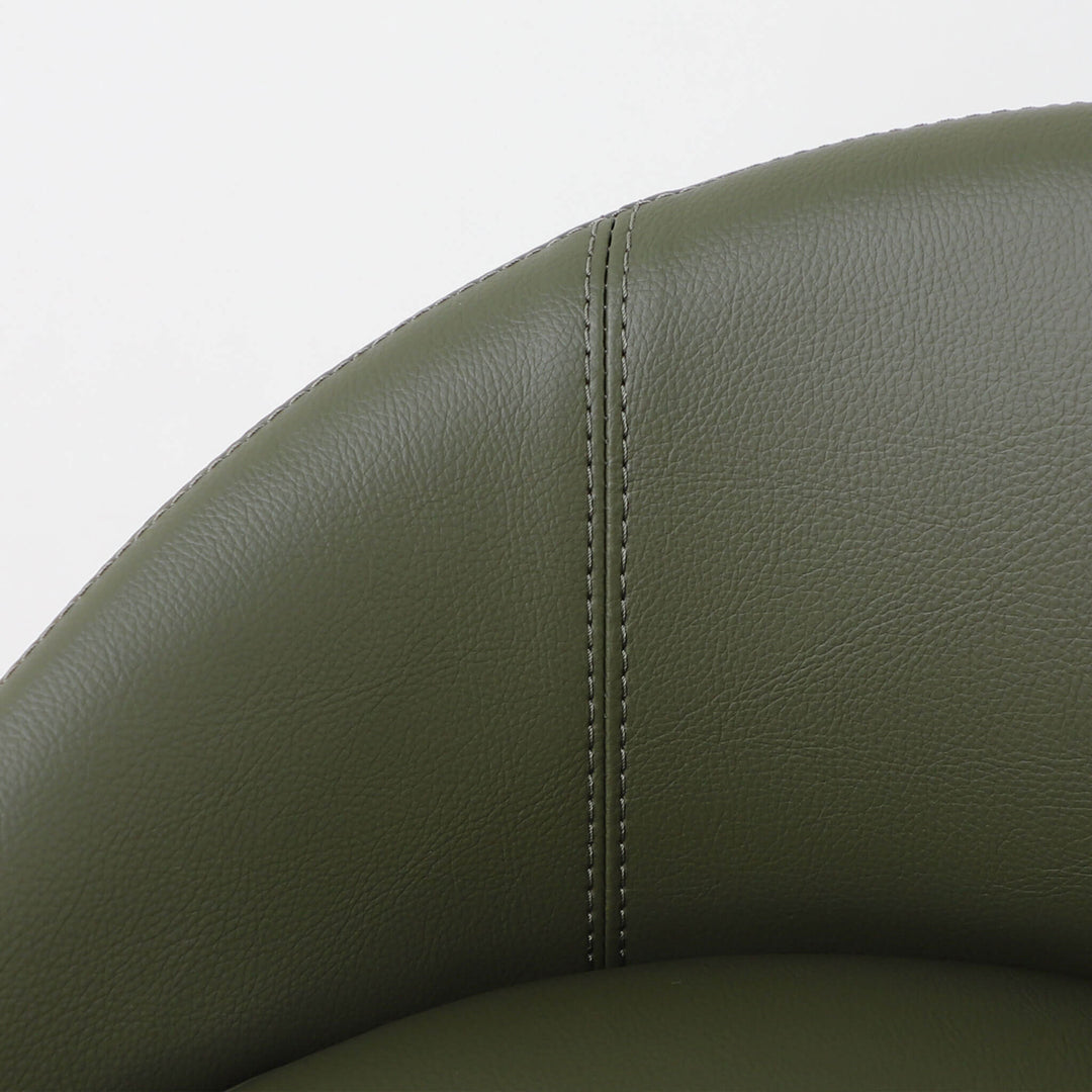 HAWLEY BAR CHAIR  |  MEDITERRANEAN DEEP OLIVE VEGAN LEATHER