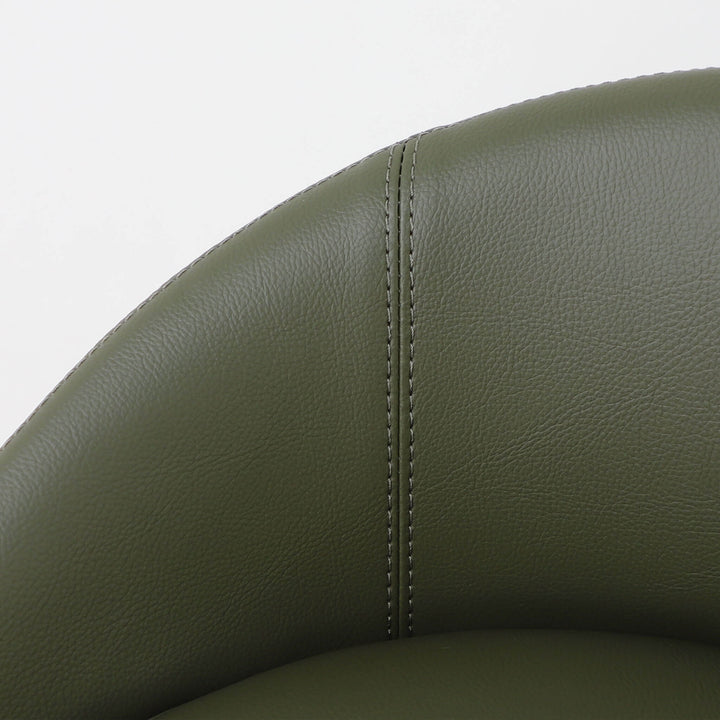 HAWLEY BAR CHAIR  |  MEDITERRANEAN DEEP OLIVE VEGAN LEATHER
