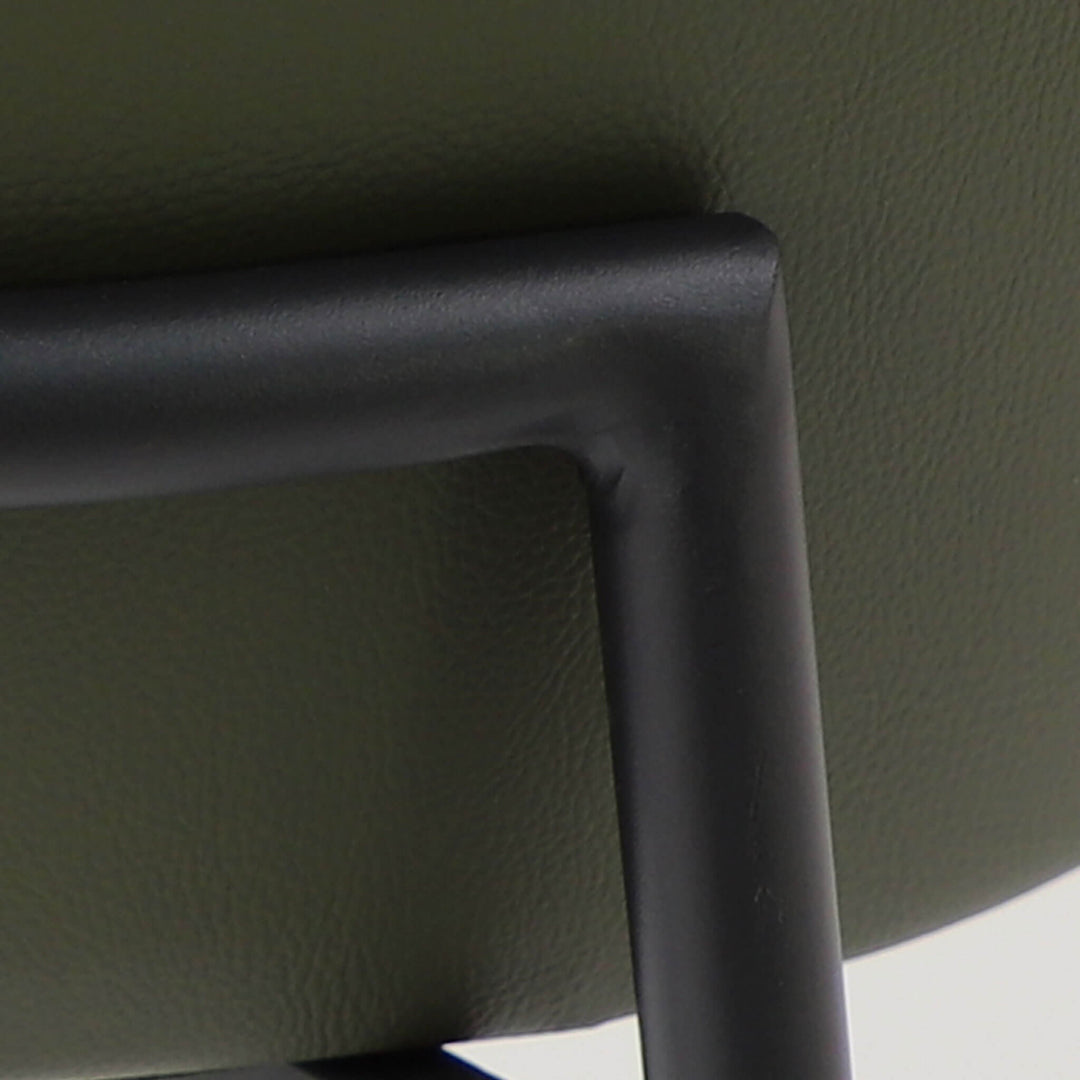 HAWLEY BAR CHAIR  |  MEDITERRANEAN DEEP OLIVE VEGAN LEATHER