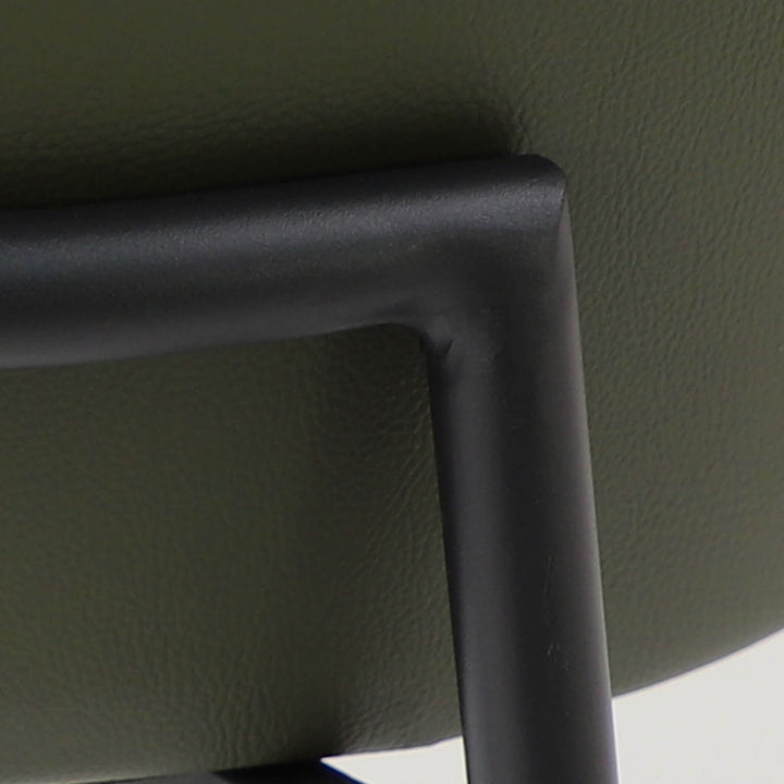 HAWLEY BAR CHAIR  |  MEDITERRANEAN DEEP OLIVE VEGAN LEATHER