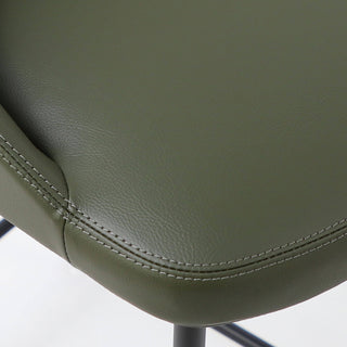 HAWLEY BAR CHAIR  |  MEDITERRANEAN DEEP OLIVE VEGAN LEATHER