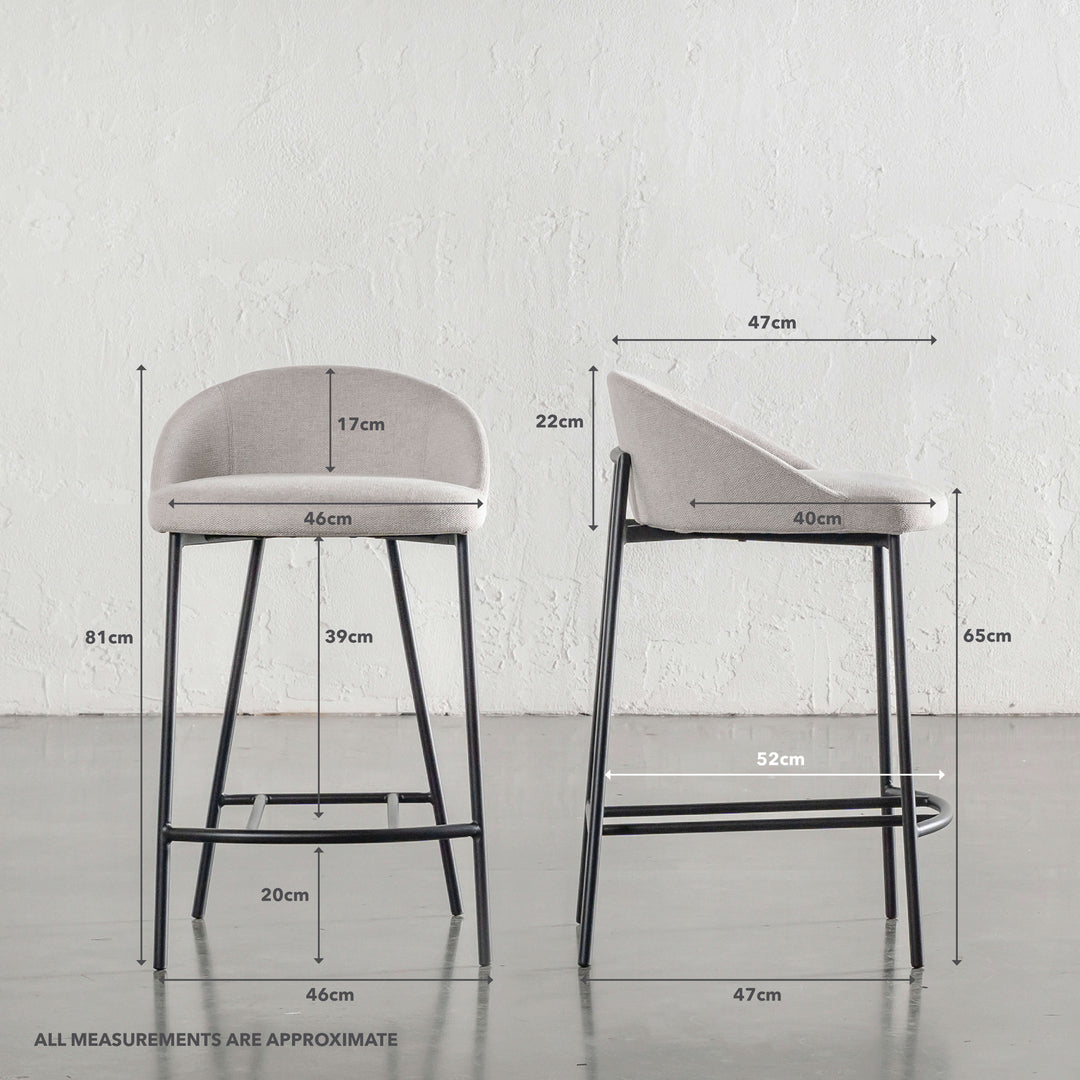 HAWLEY BAR CHAIR  |  SANDY DRIFT WEAVE | MEASUREMENTS