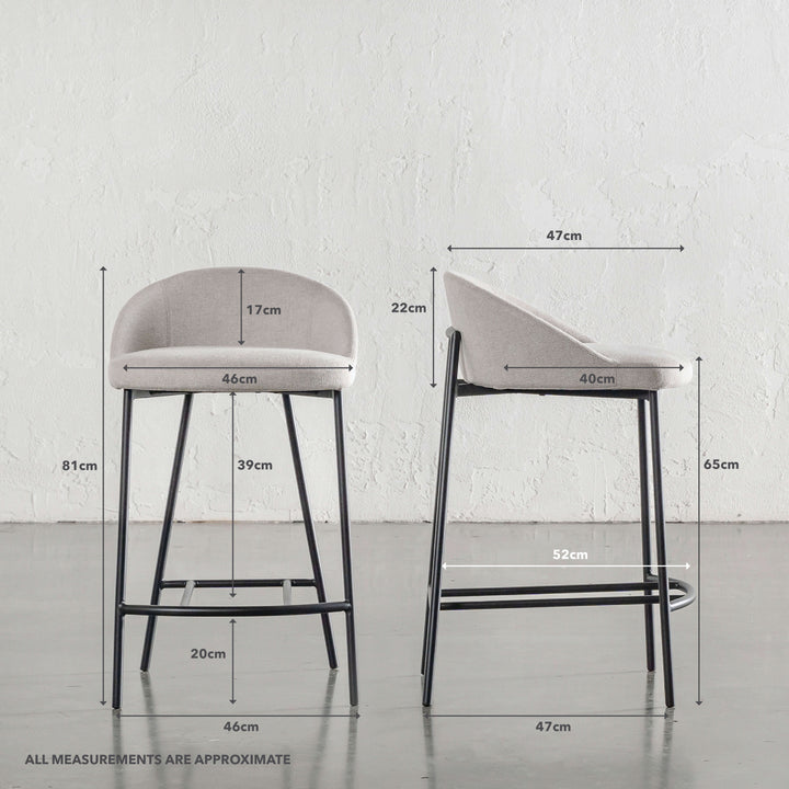 HAWLEY BAR CHAIR  |  SANDY DRIFT WEAVE | MEASUREMENTS