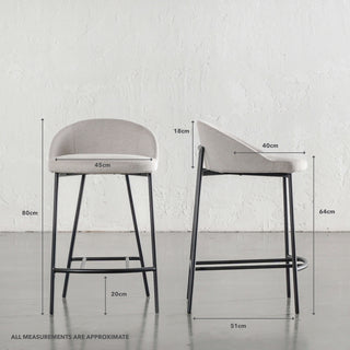 HAWLEY BAR CHAIR  |  SANDY DRIFT WEAVE | MEASUREMENTS