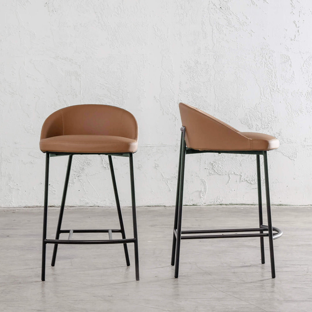 HAWLEY BAR CHAIR | VEGAN LEATHER | SADDLE TAN