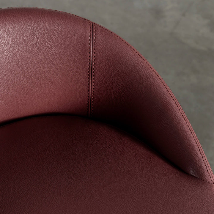HAWLEY BAR CHAIR  |  BURNISHED CURRANT VEGAN LEATHER
