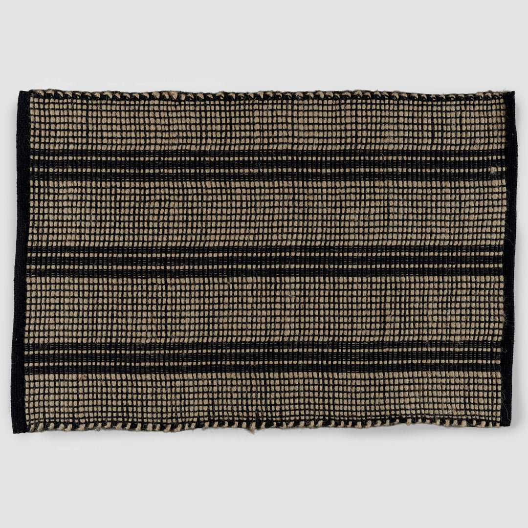 HAYMAN JUTE DOOR MAT  |  60 X 90  |  NATURAL + BALTIC STONE STRIPE