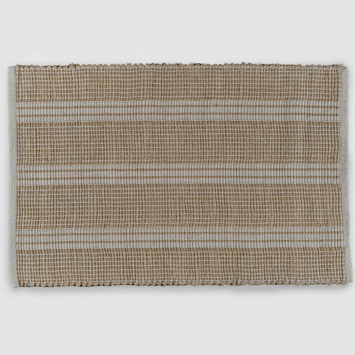 HAYMAN JUTE DOOR MAT  |  60 X 90  |  NATURAL + OATMEAL STRIPE