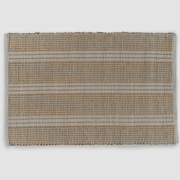 HAYMAN JUTE DOOR MAT  |  60 X 90  |  NATURAL + OATMEAL STRIPE