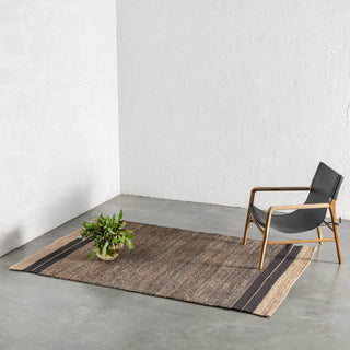 HAYMAN JUTE RUG  |  NATURAL + BALTIC STONE - 200 X 300CM - styled