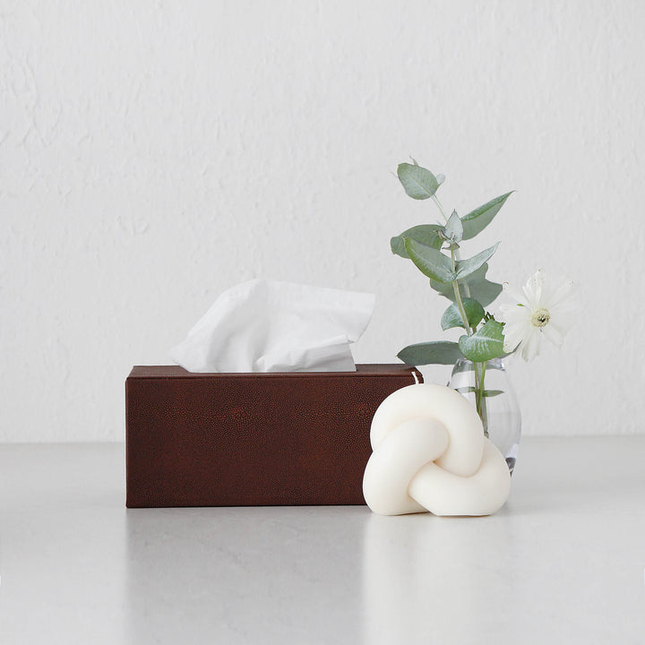 HUNTER PYTHON RECTANGLE TISSUE BOX COVER  |  BUNDLE X2  |  DARK WALNUT