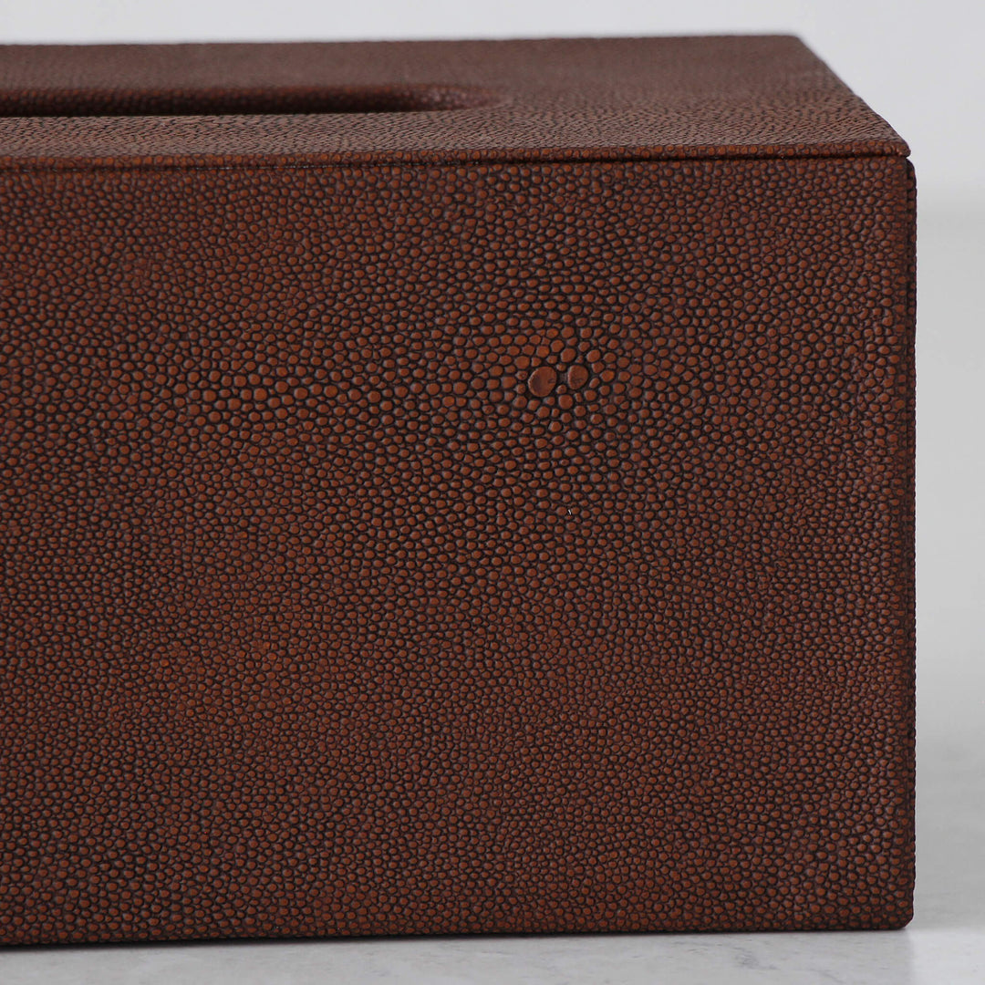 HUNTER PYTHON RECTANGLE TISSUE BOX COVER  |  BUNDLE X2  |  DARK WALNUT