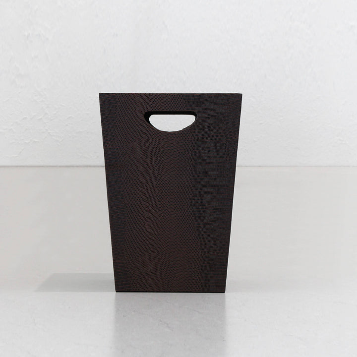 HUNTER SNAKE WASTE BIN  |  COGNAC BROWN