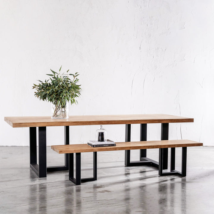 HALMSTAD INDOOR TEAK DINING TABLE | 260CM