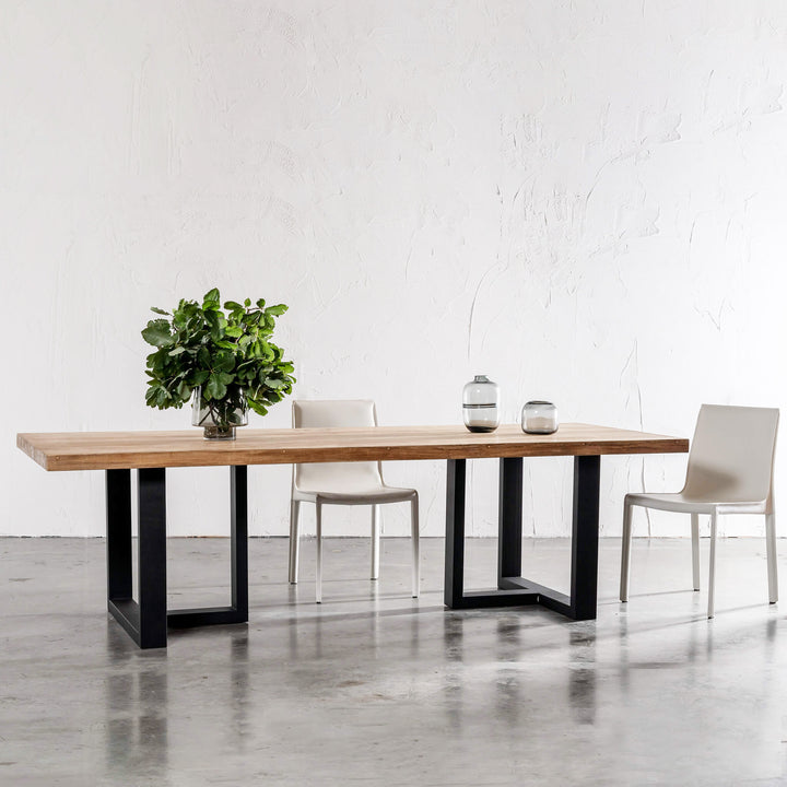 HALMSTAD INDOOR TEAK DINING TABLE | 300CM