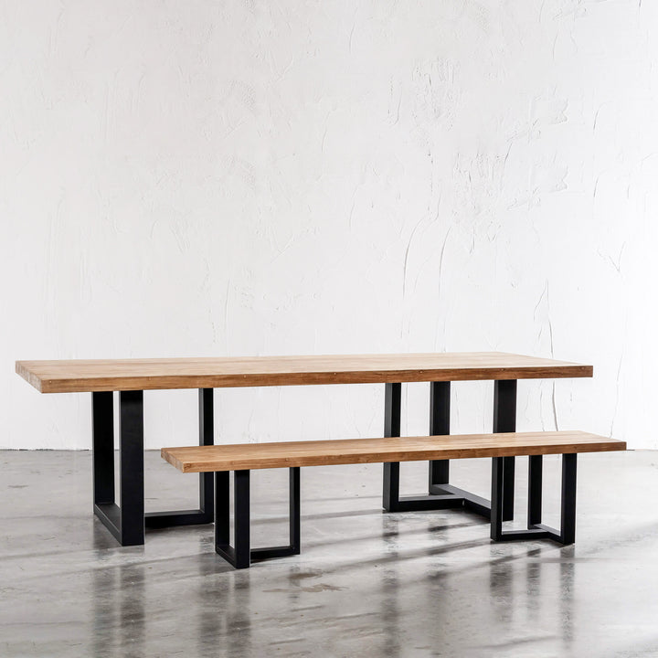 HALMSTAD INDOOR TEAK DINING TABLE | 260CM