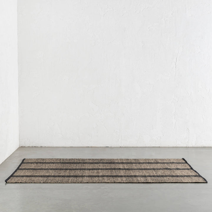 HAYMAN JUTE RUGS  |  NATURAL + BALTIC STONE STRIPE