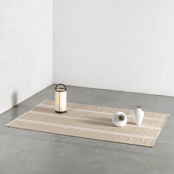 HAYMAN JUTE RUGS  |  NATURAL + OATMEAL STRIPE