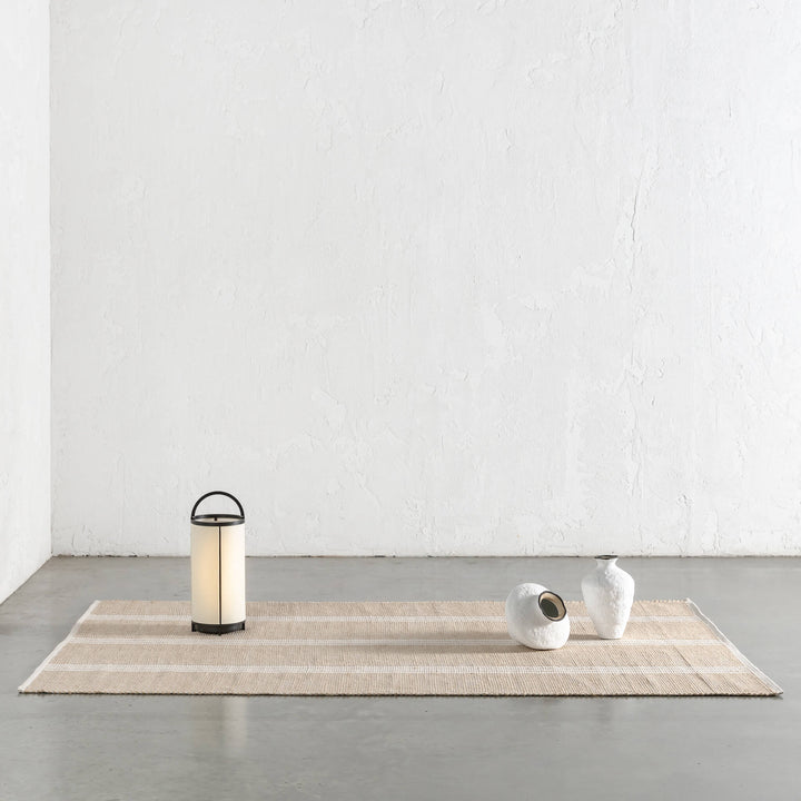 HAYMAN JUTE RUGS  |  NATURAL + OATMEAL STRIPE