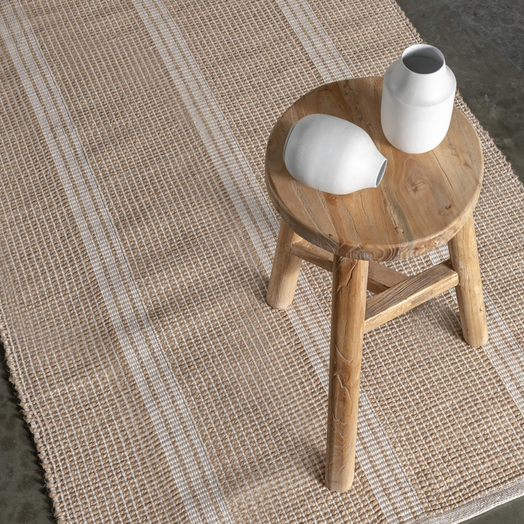 HAYMAN JUTE RUNNERS  |  NATURAL + OATMEAL STRIPE