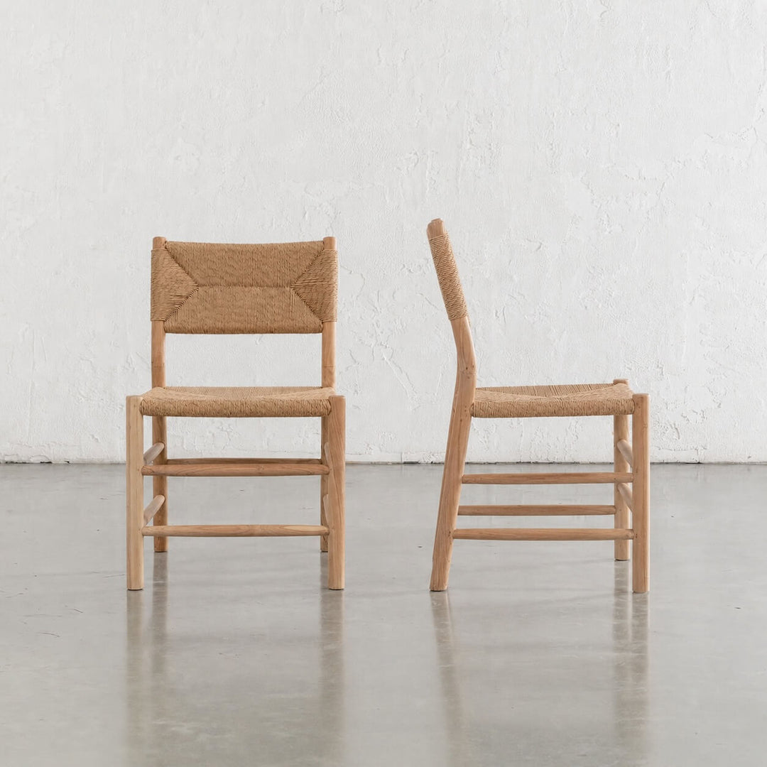 HERRINGTON DINING CHAIR | WOVEN WARM ASH + BLEACHED TEAK