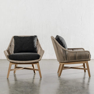 INIZIA WOVEN RATTAN INDOOR / OUTDOOR LOUNGE CHAIR  |  BIRCH ASH