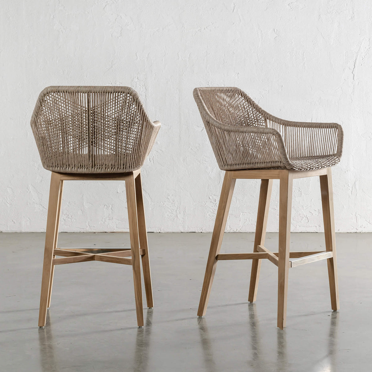 INIZIA WOVEN RATTAN OUTDOOR CHAIR, INDOOR BAR CHAIR,HAMPTONS BAR STOOL Living By Design