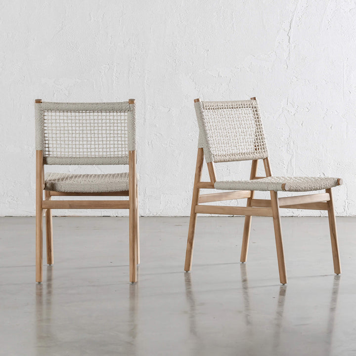 IONICA WOVEN INDOOR/OUTDOOR DINING CHAIR | BEECH IVORY