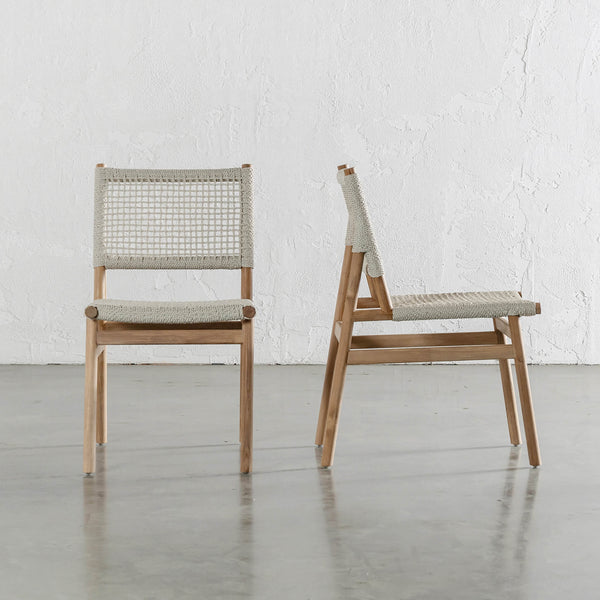 IONICA WOVEN INDOOR/OUTDOOR DINING CHAIR  |  BEECH IVORY