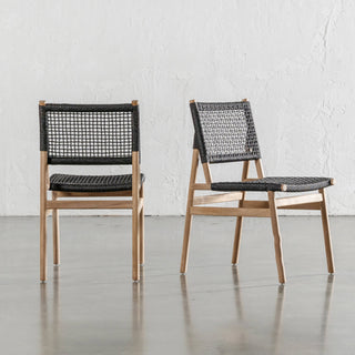 IONICA WOVEN INDOOR/OUTDOOR DINING CHAIR | CHARCOAL DUSK