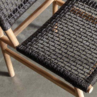 IONICA WOVEN INDOOR/OUTDOOR DINING CHAIR | CHARCOAL DUSK | CLOSEUP