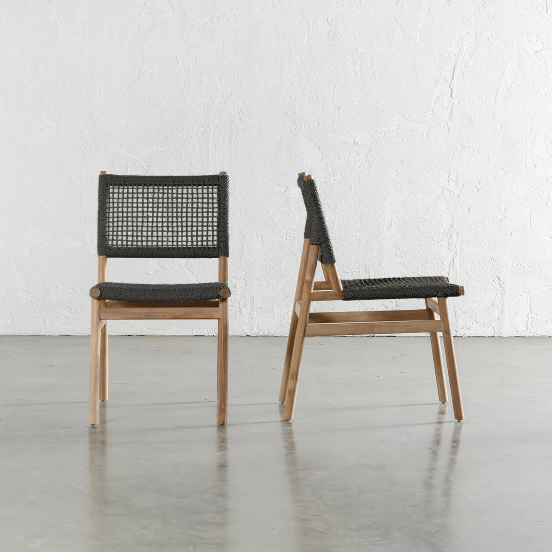 PRE ORDER  |  IONICA WOVEN INDOOR/OUTDOOR DINING CHAIR  |  CHARCOAL DUSK
