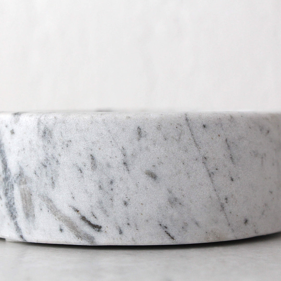 IVY SMALL MARBLE BOWL  |  15CM  |  ASH GREY MARBLE