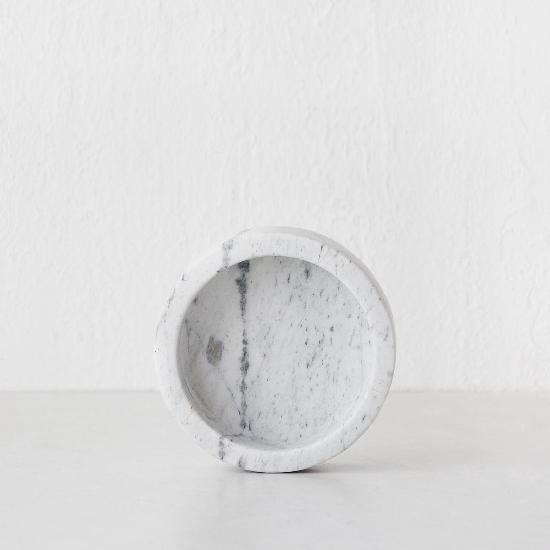 IVY SMALL MARBLE BOWL  |  15CM  |  ASH GREY MARBLE