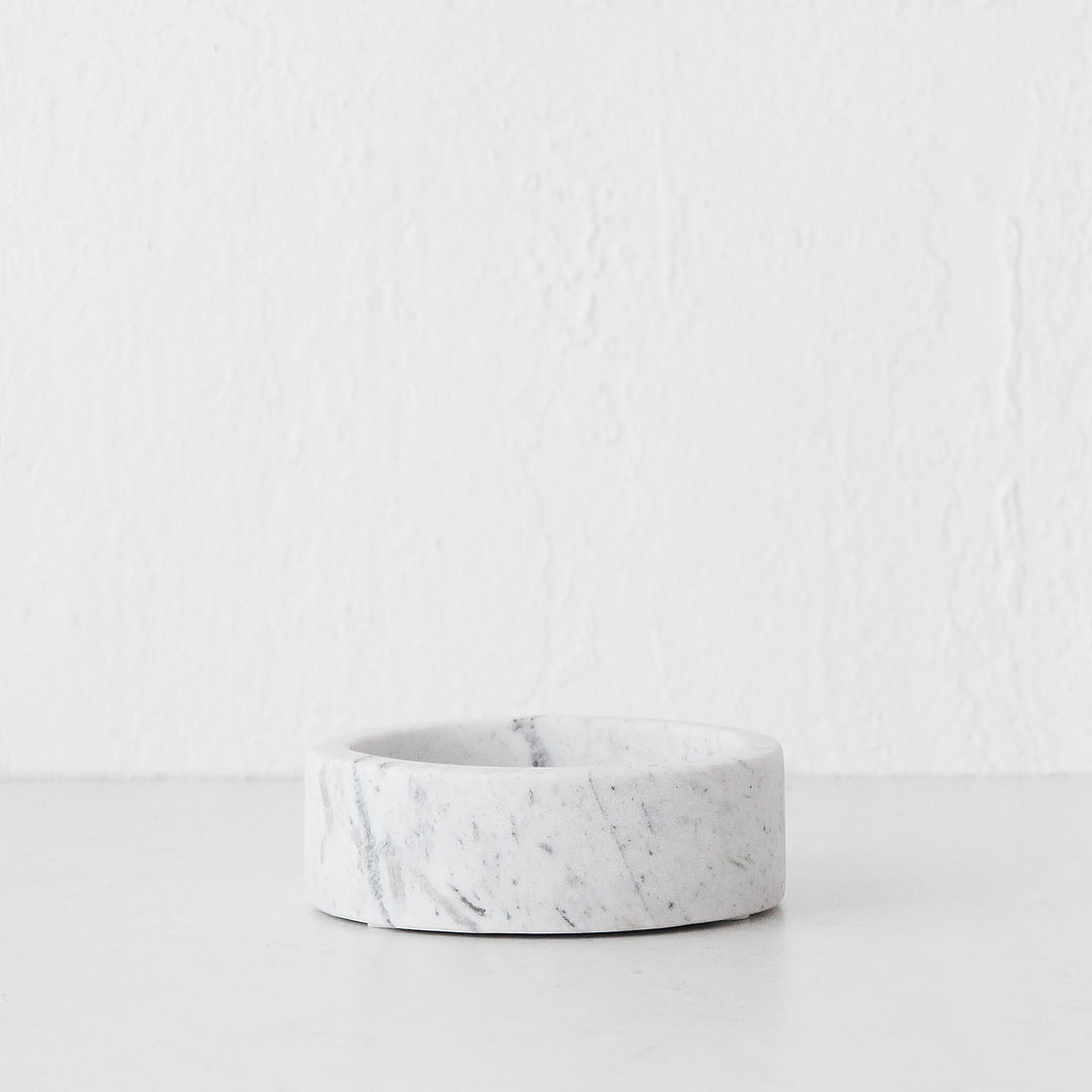 IVY SMALL MARBLE BOWL  |  15CM  |  ASH GREY MARBLE