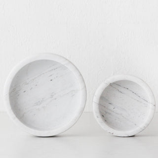 IVY MARBLE BOWL BUNDLE X2  |  15CM + 20CM  |  ASH GREY MARBLE